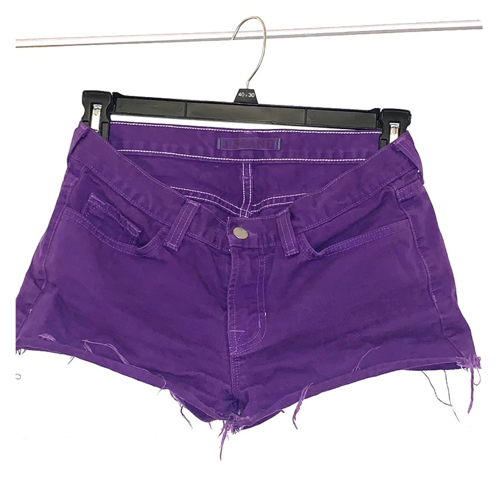 J Brand Denim Cutoffs in Purple